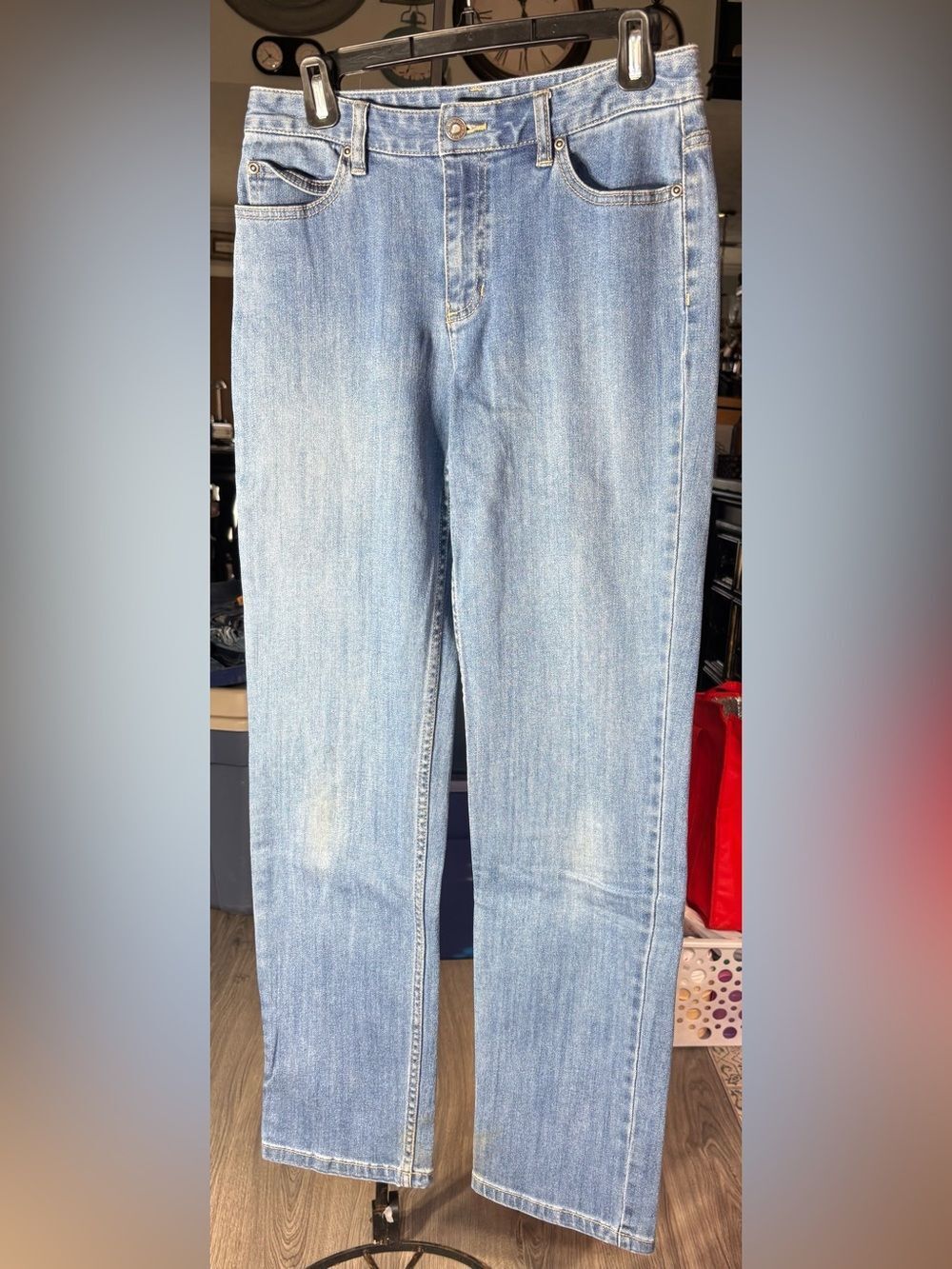 Women’s Liz Claiborne Light Blue Straight Leg Jeans Size 8 EPC